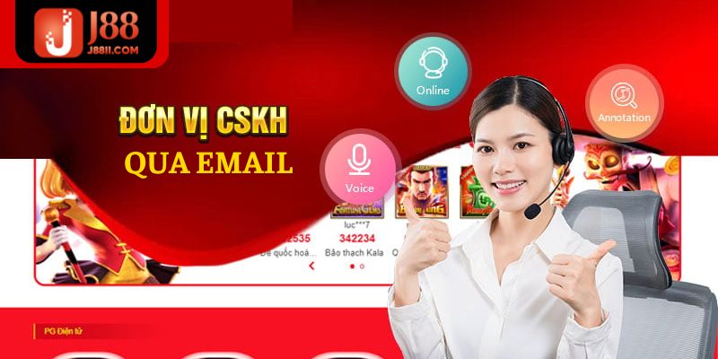 Gửi email để nhận hỗ trợ từ nhà cái